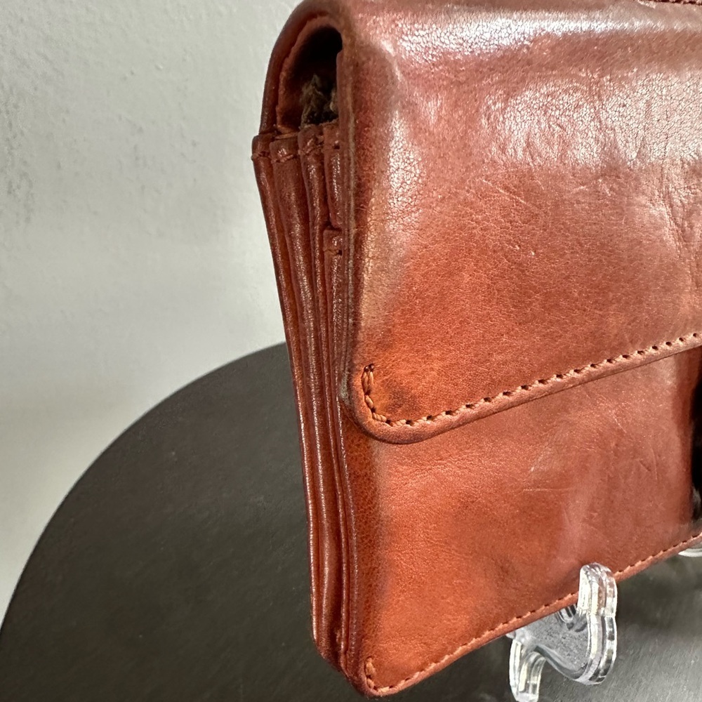 Dakota Leather Long Wallet – Brown / Burnt Orange - Picture 4 of 15